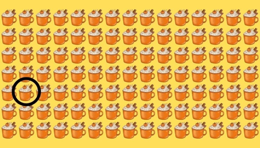 Can you find the odd pumpkin spice latte in just 15 seconds? Test your observation skills!