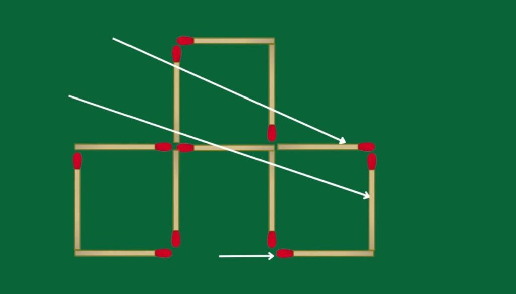 Can you turn 4 squares into 3 by moving just a few matches? Take the challenge!