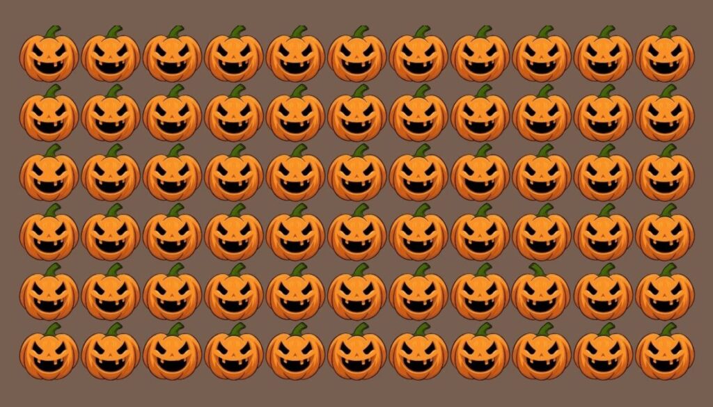 Are you ready for a spooky challenge? Spot all 4 Halloween pumpkins in just 20 seconds!