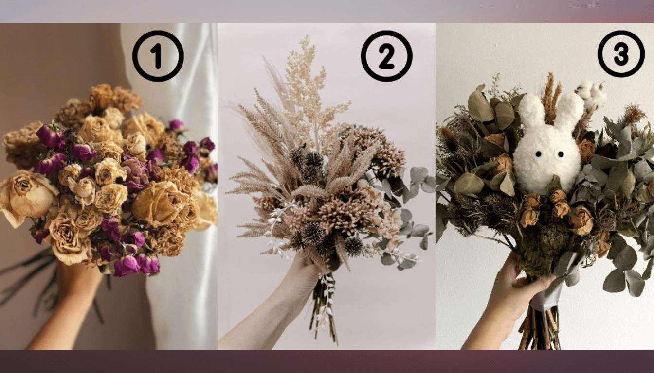 Which dried flower bouquet suits you? Take this personality test to see if you're more easygoing or structured!